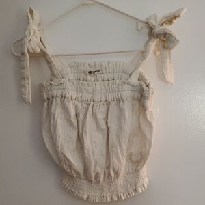 Rip Curl White Smocked Top